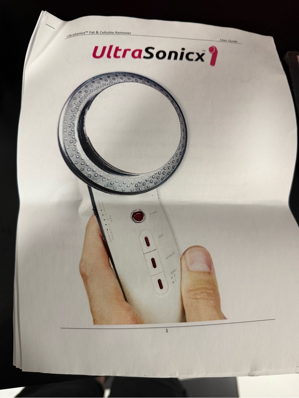 UltraSonicx1 Handheld Skin/Cellulite Device - White with Pink Logo